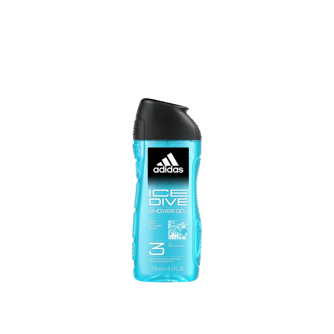 Adidas New 3 In 1 Shower Gel 250ml For Men - Image 5
