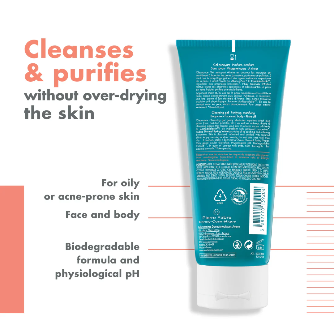 Avène Cleanance Cleansing Gel - Oily & Blemish Prone Skin - Image 5