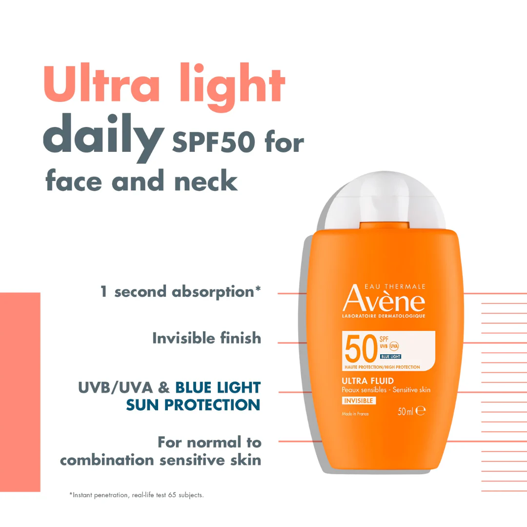 Avène Ultra Fluid Invisible Sunscreen SPF50 - Image 3