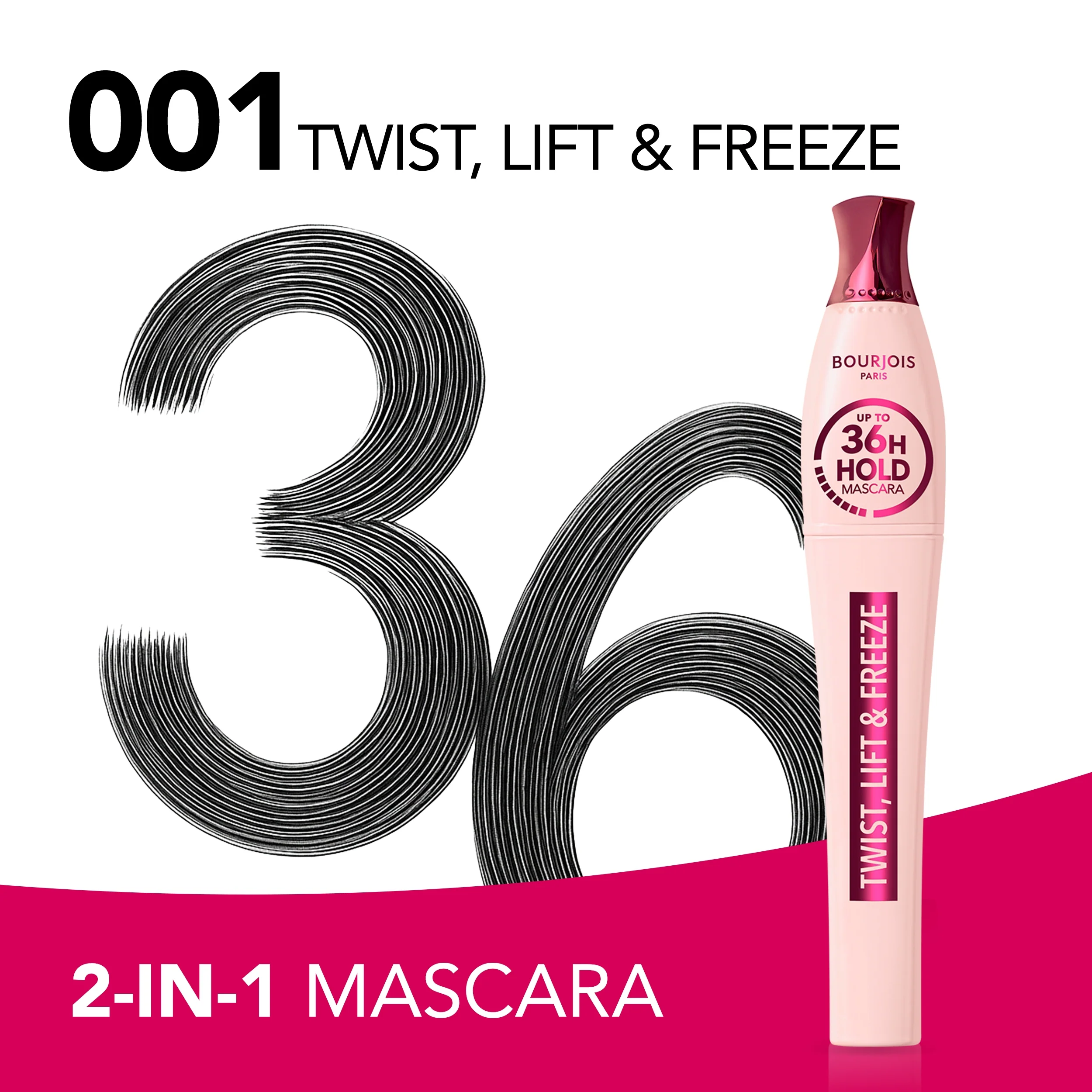 Bourjois Twist Lift & Freeze Black Mascara - Image 2