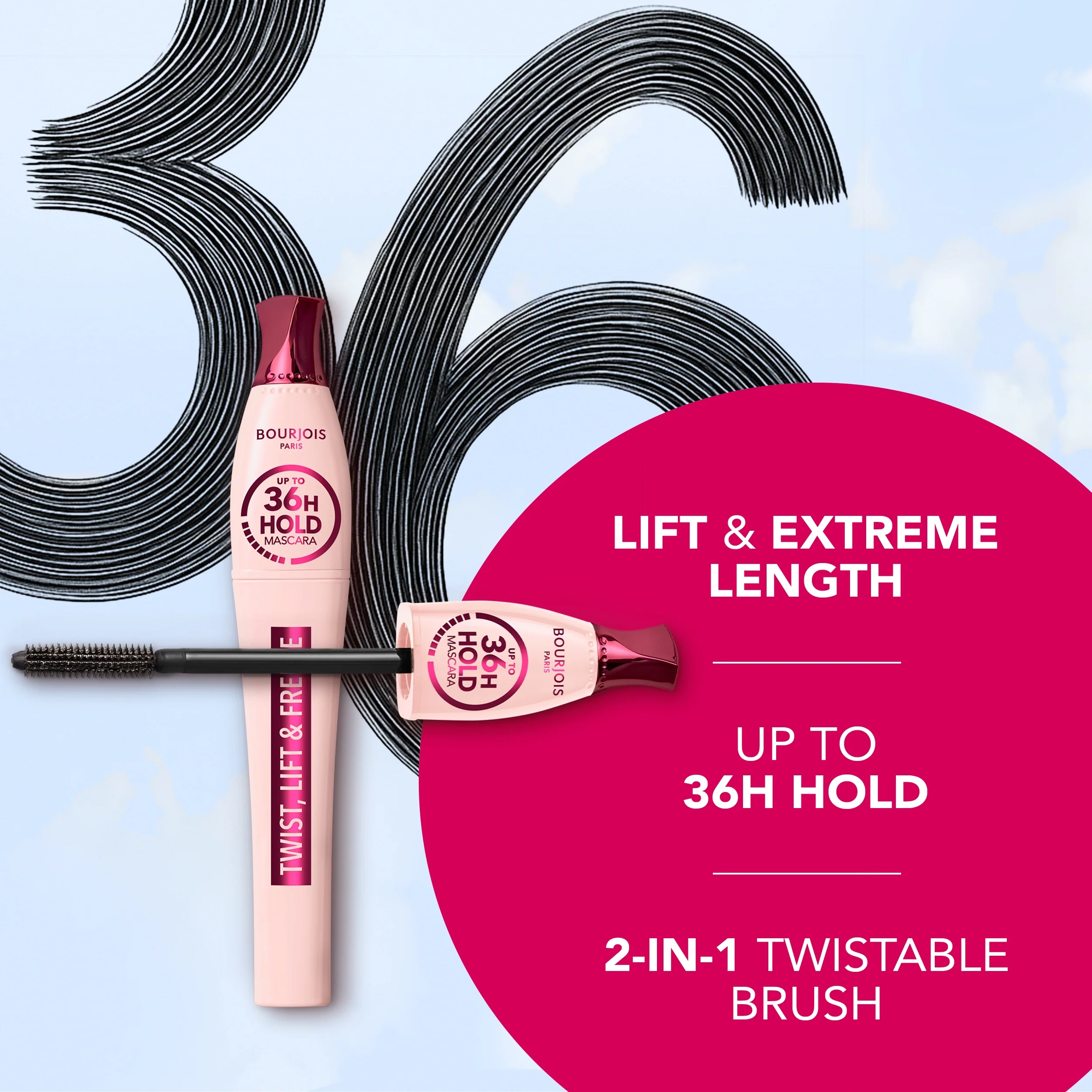 Bourjois Twist Lift & Freeze Black Mascara - Image 4