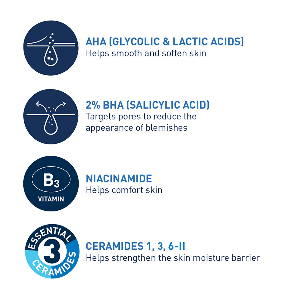 CeraVe Blemish Control Gel Facial Moisturiser For Acne & Blemishes with Glycolic Acid and Lactic Acid AHA/BHA 40ml - Image 3
