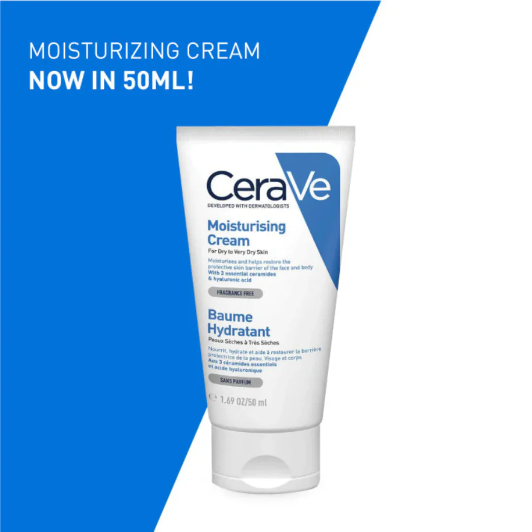 Cerave Moisturizing Cream For Dry Skin With Hyaluronic Acid 50ml - Image 5