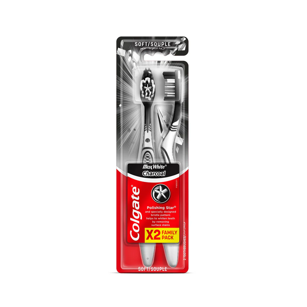 Colgate Toothbrush MaxWhite Charcoal Soft Buy 1 Get 1 Free