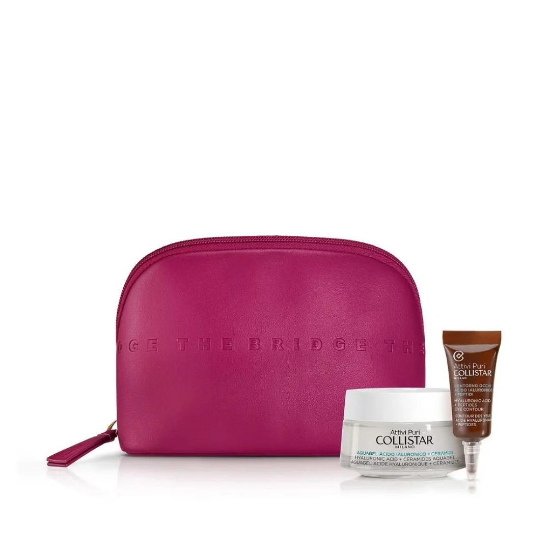 Collistar Hyaluronic Acid Aqua Gel + Hyaluronic Acid Eye Contour Pouch Set - Image 2