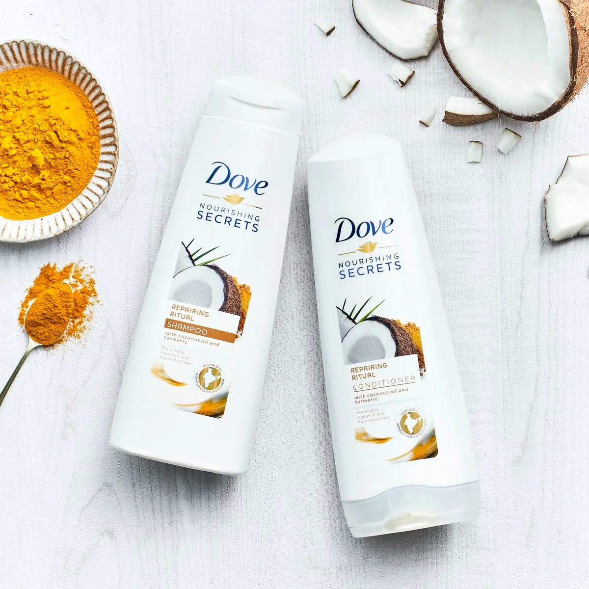 Dove Nourishing Secrets Coconut Oil Repairing Ritual Shampoo 400ml - Image 3