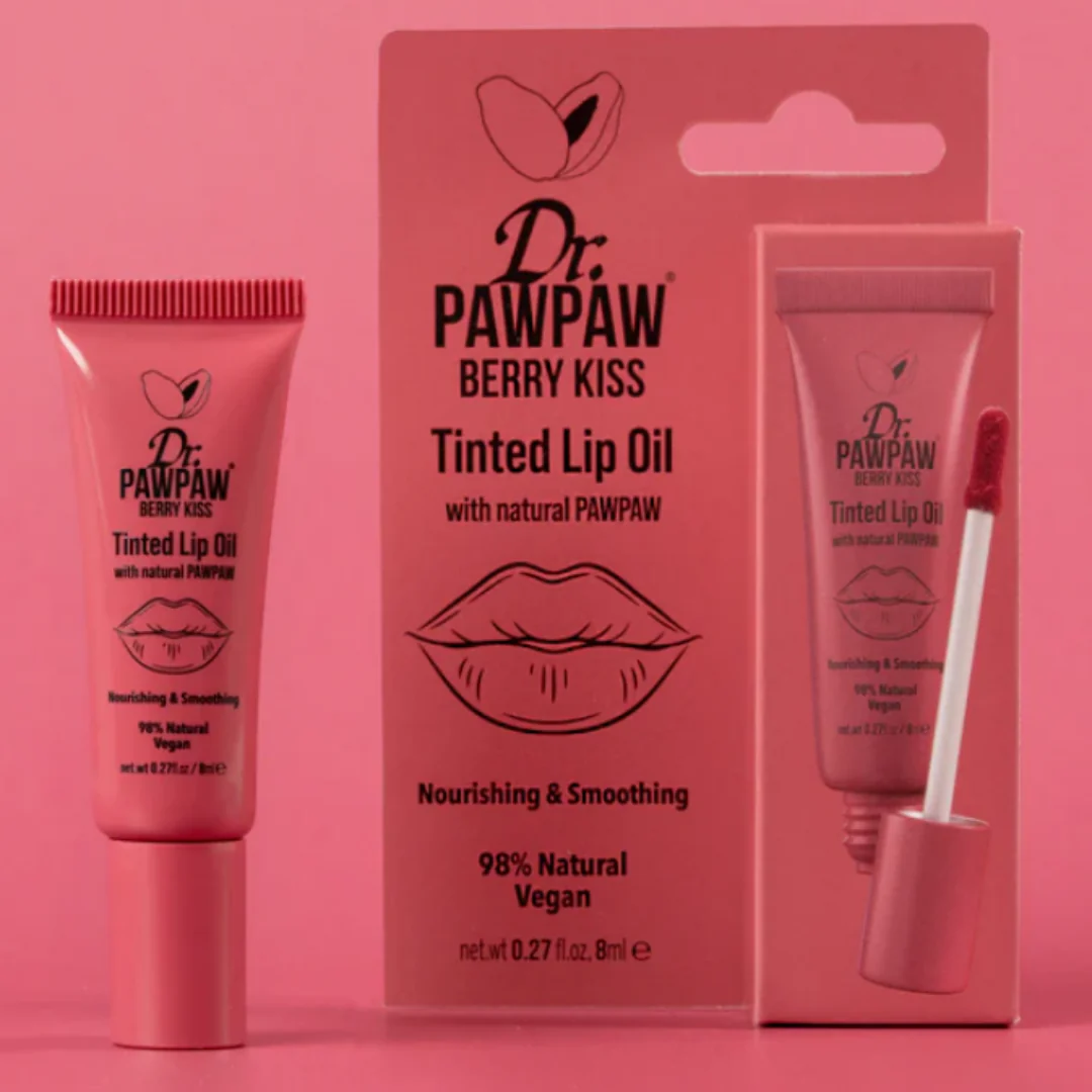 Dr Pawpaw Berry Kiss Tinted Lip Oil 8ml - Image 2