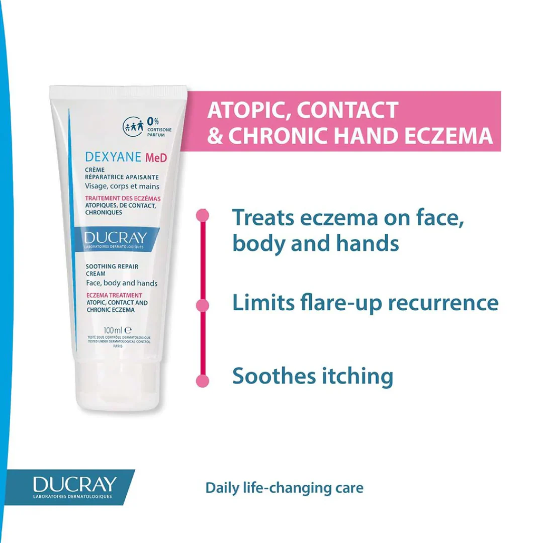 Ducray Dexyane Med Soothing Repair Cream For Eczema And Atopic Dermatitis 100ml - Image 4