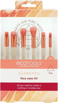 Ecotools Fiery Eyes Kit 6 Brushes - Elments Collection - Image 2