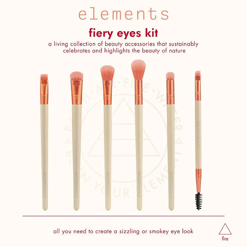 Ecotools Fiery Eyes Kit 6 Brushes - Elments Collection - Image 4