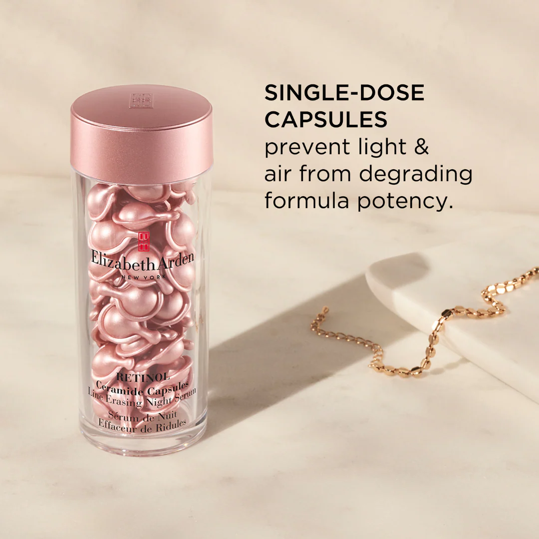 Elizabeth Arden Ceramide Capsuls & Retnol Line Erasing Night Serum 30pcs - Image 4