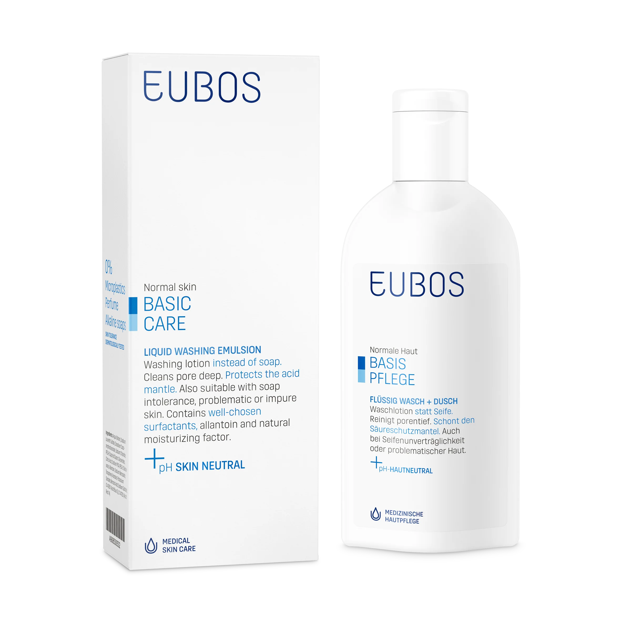 Eubos Liquid Washing Emulsion Blue - Face & Body Cleanser