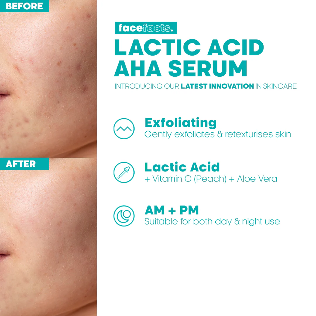 Face Facts Lactic Acid Facial Serum 30ml - Image 3