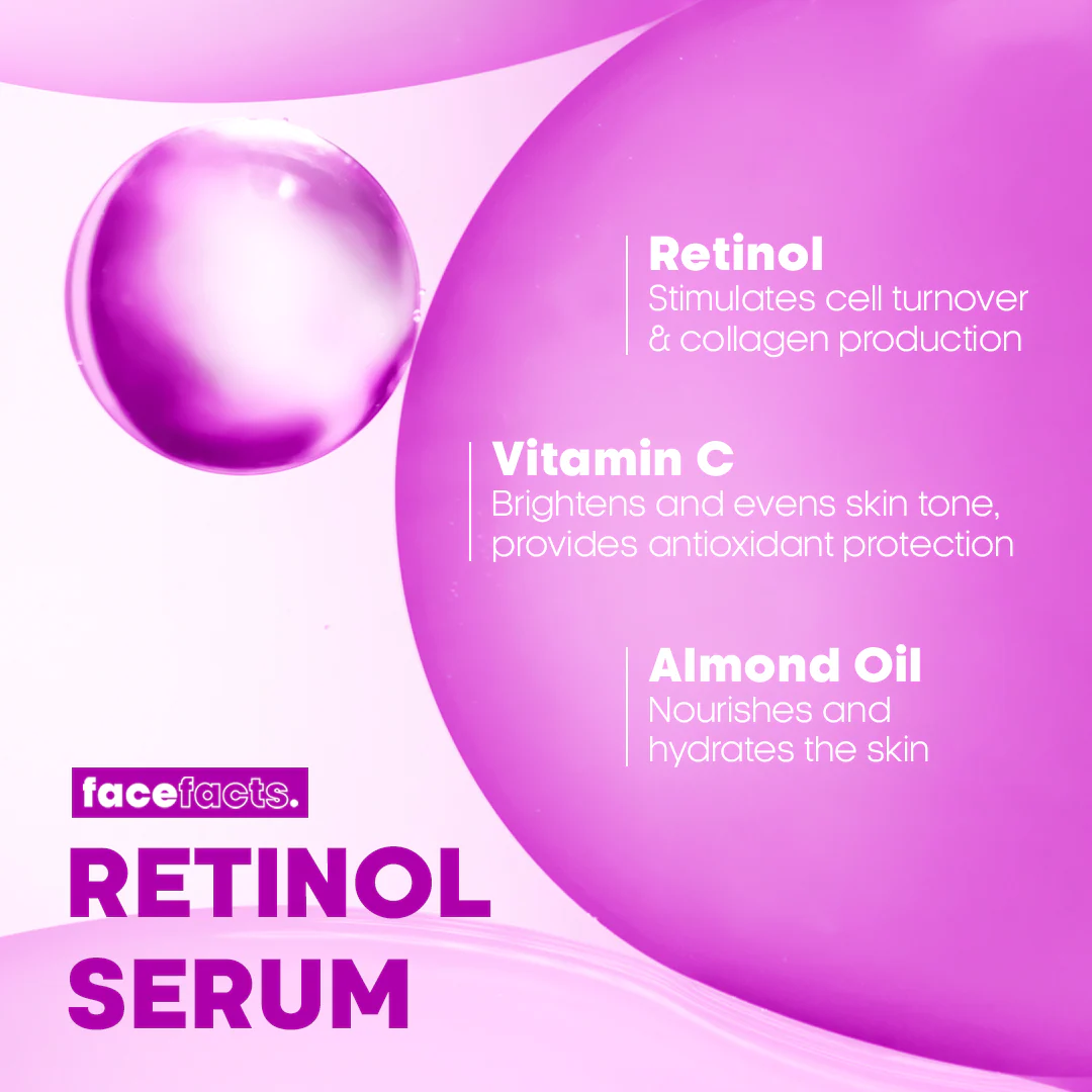 Face Facts Retinol Facial Serum 30ml - Image 3