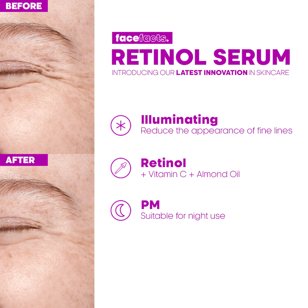Face Facts Retinol Facial Serum 30ml - Image 4