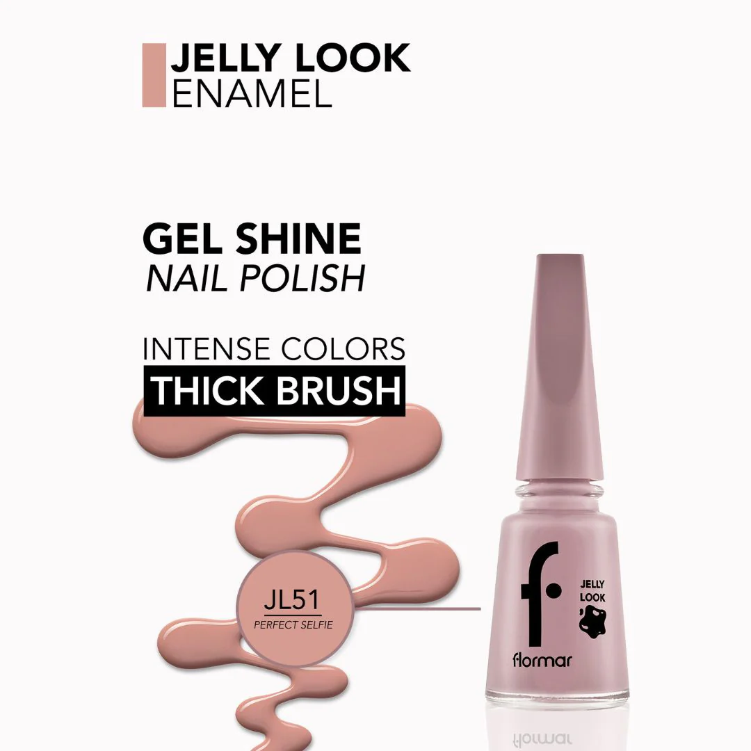 Flormar Jelly Look Nail Enamel JL51 Perfect Selfie Nail Polish - Image 2