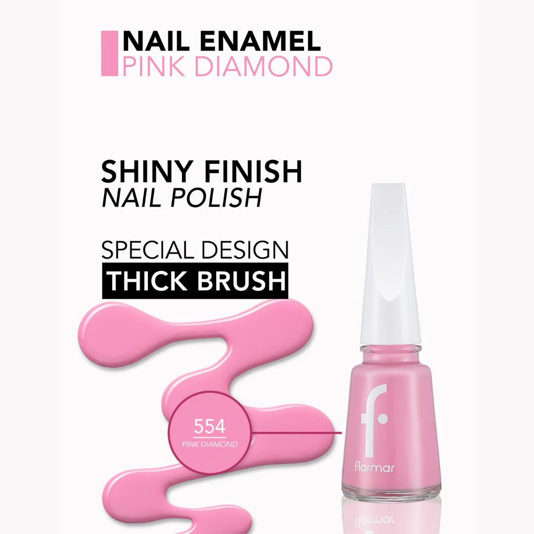 Flormar Nail Enamel 554 Diamond Nail Polish - Image 2