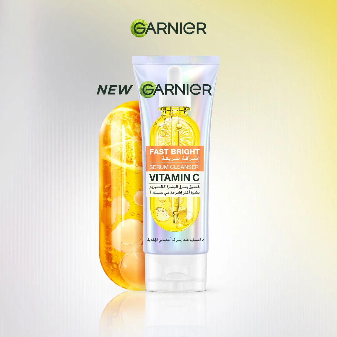 Garnier Fast Bright Serum Cleanser Dual Action Foam Cleanser, Brightens in 1 Wash - Image 2