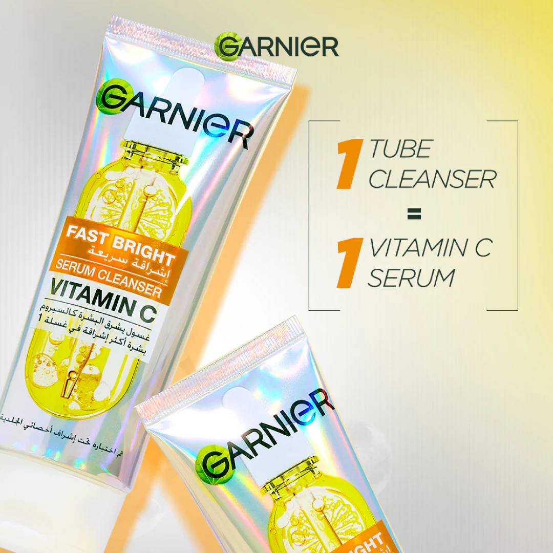 Garnier Fast Bright Serum Cleanser Dual Action Foam Cleanser, Brightens in 1 Wash - Image 5