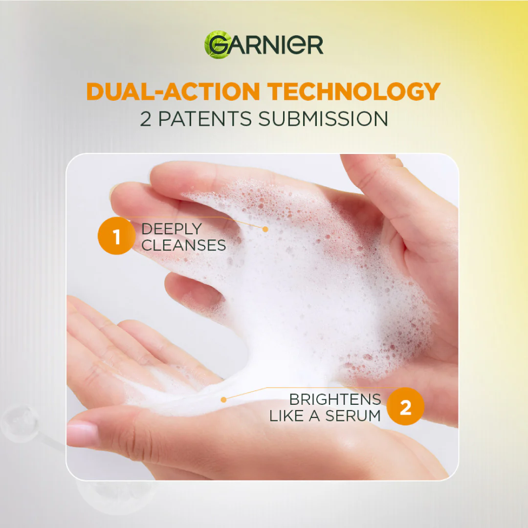 Garnier Fast Bright Serum Cleanser Dual Action Foam Cleanser, Brightens in 1 Wash - Image 7