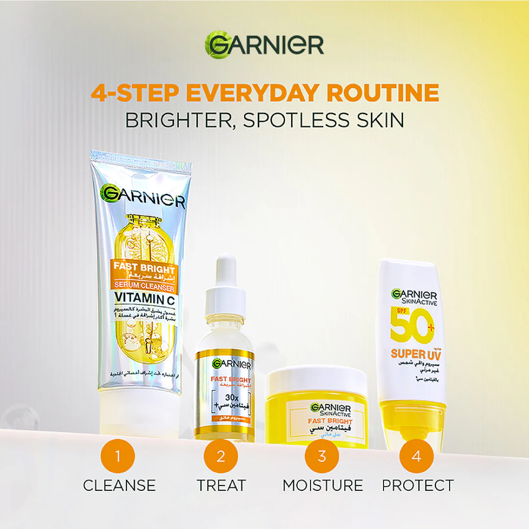 Garnier Fast Bright Serum Cleanser Dual Action Foam Cleanser, Brightens in 1 Wash - Image 8