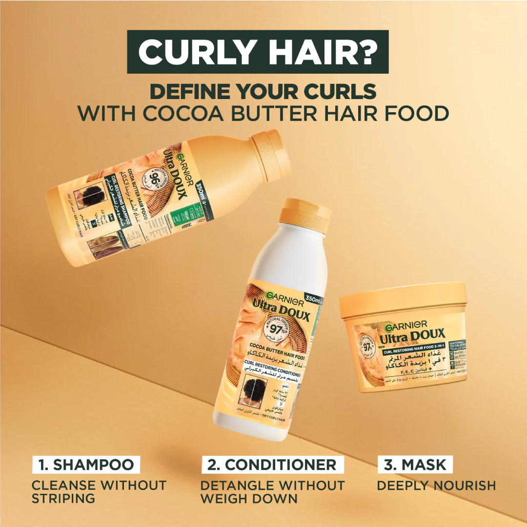 Garnier Hair Food Shampoo With Cocoa Butter 350 ml - Image 10