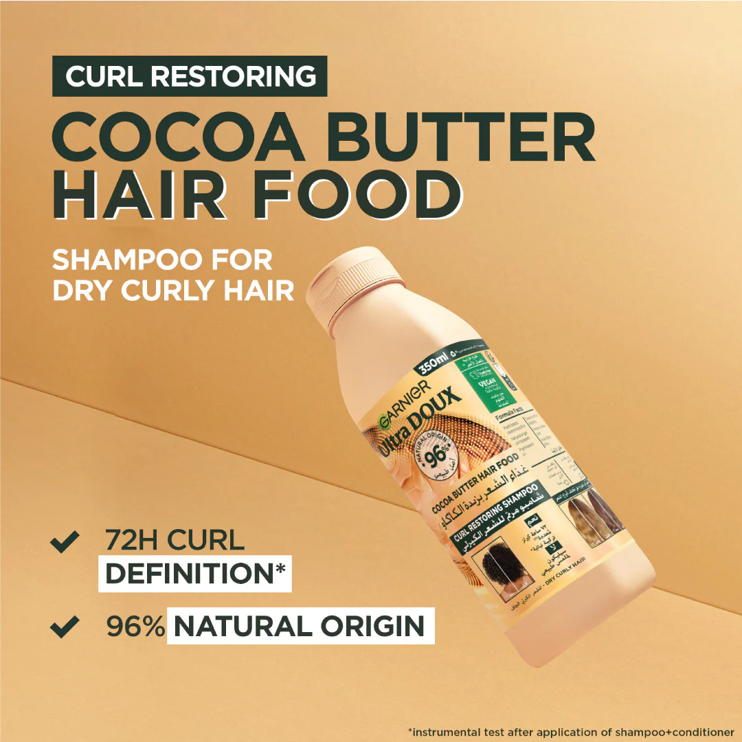 Garnier Hair Food Shampoo With Cocoa Butter 350 ml - Image 9