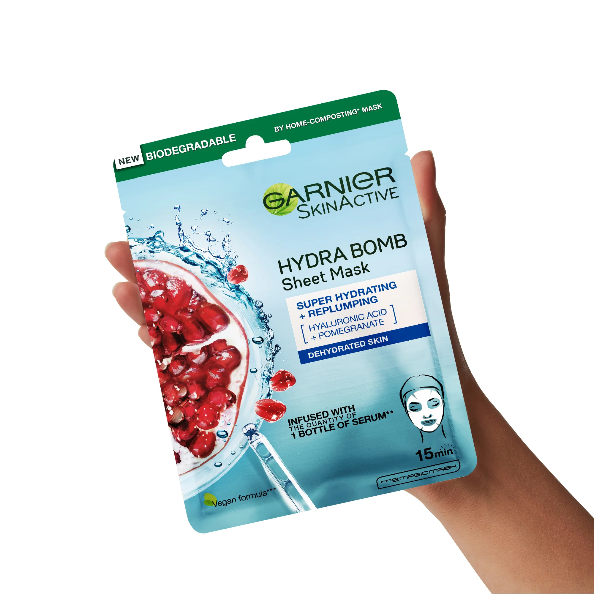 Garnier Hydra Bomb Pomegranate Super-Hydrating & Replumping Tissue Mask for Dehydrated Skin - Image 6