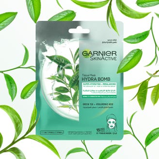 Garnier Hydra Bomb Green Tea Super-Hydrating & Rebalancing Tissue Mask for Normal to Combination Skin - Image 5