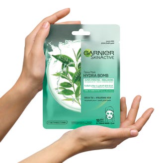 Garnier Hydra Bomb Green Tea Super-Hydrating & Rebalancing Tissue Mask for Normal to Combination Skin - Image 6