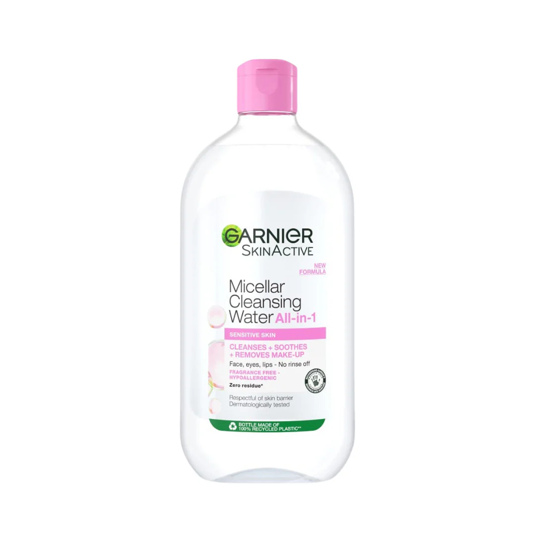 Garnier Micellar Water Facial Cleanser and Makeup Remover Pink for Sensitive Skin - Image 3