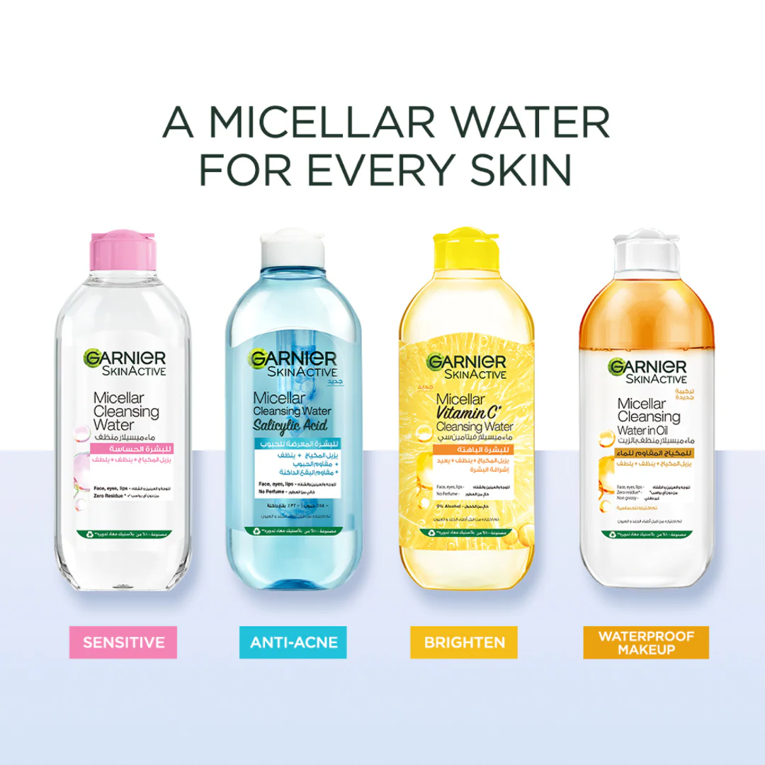 Garnier Micellar Water Facial Cleanser and Makeup Remover Pink for Sensitive Skin - Image 9