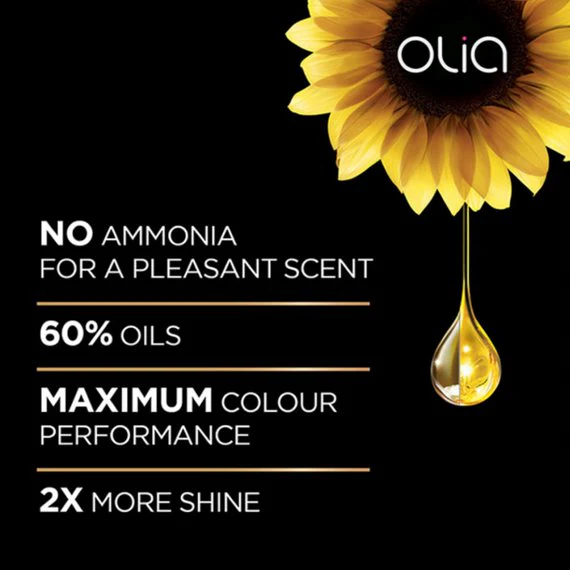 Garnier Olia Ammonia Free, Permanent Hair Coloration at Home with Natural Origin Flower Oils - Image 4