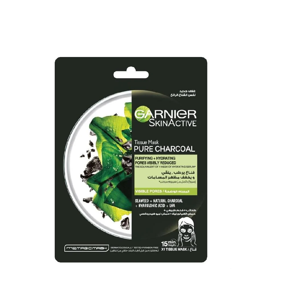 Garnier Charcoal and Algae Hydrating & Purifying Tissue Mask - Image 2
