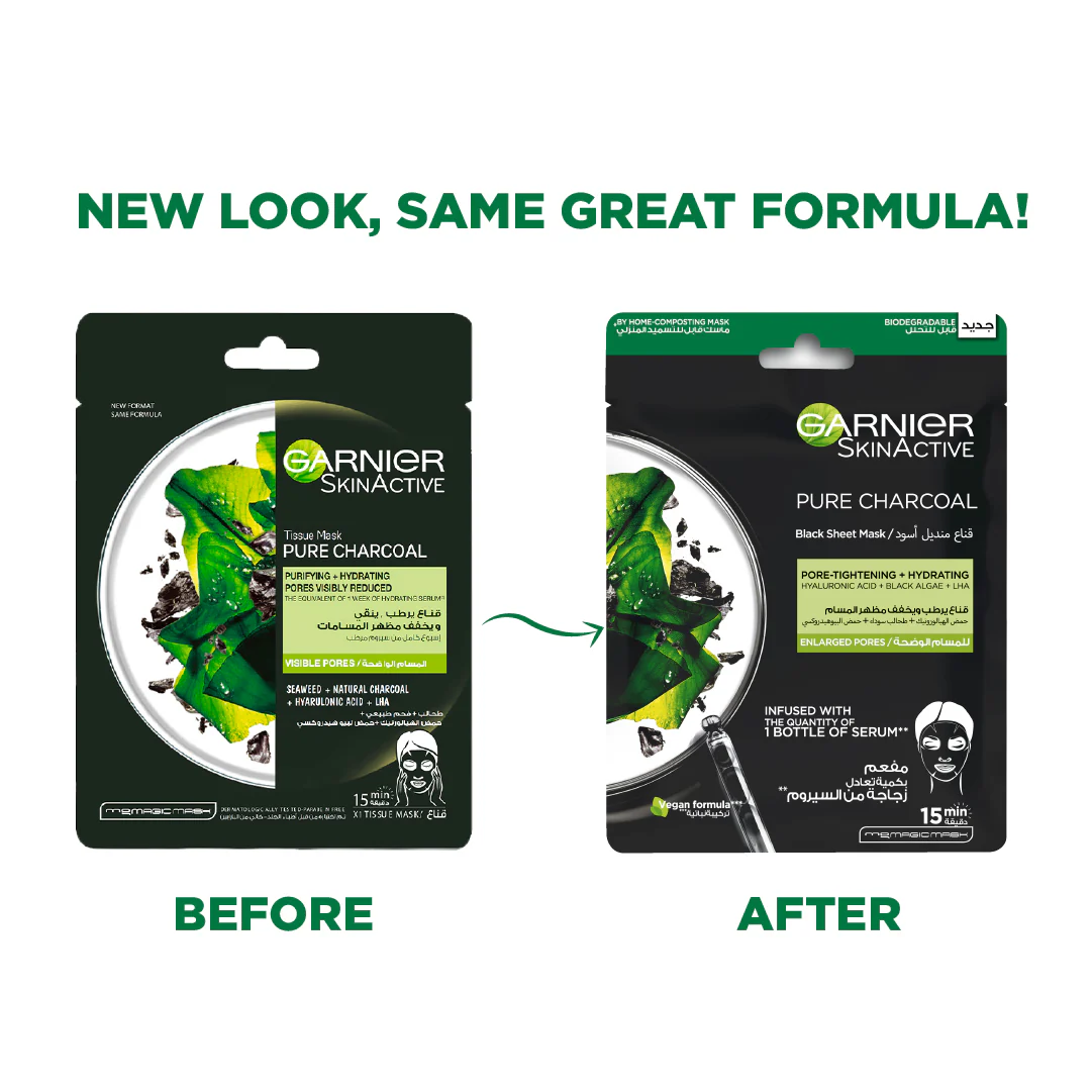 Garnier Charcoal and Algae Hydrating & Purifying Tissue Mask - Image 4
