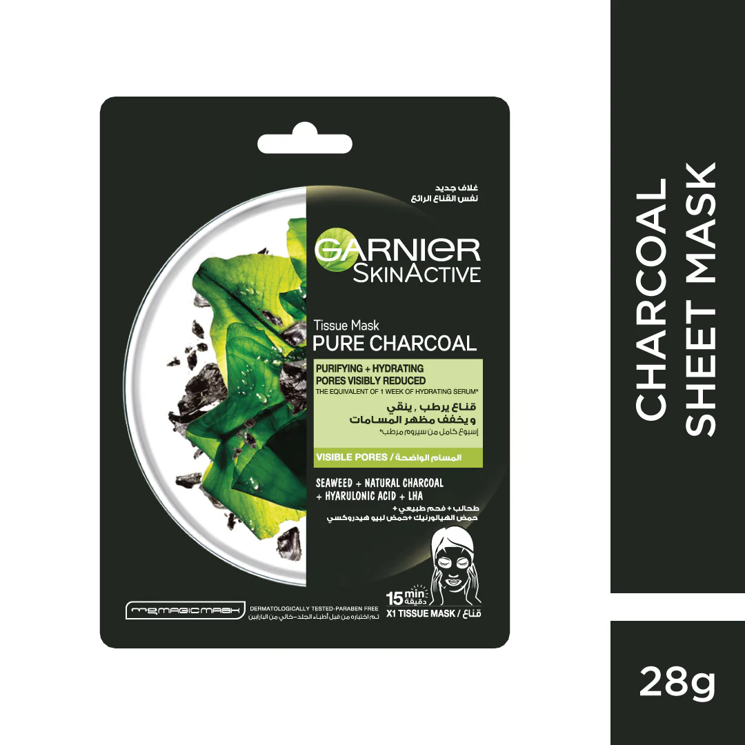 Garnier Charcoal and Algae Hydrating & Purifying Tissue Mask - Image 6