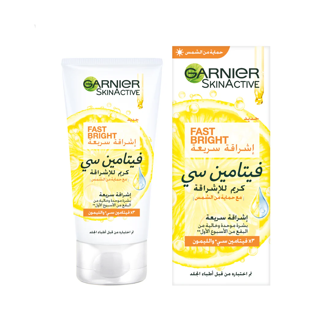 Garnier Skin Active Fast Bright Day Cream with 3x Vitamin C and Lemon, UVA/UVB Protection 50ml - Image 3