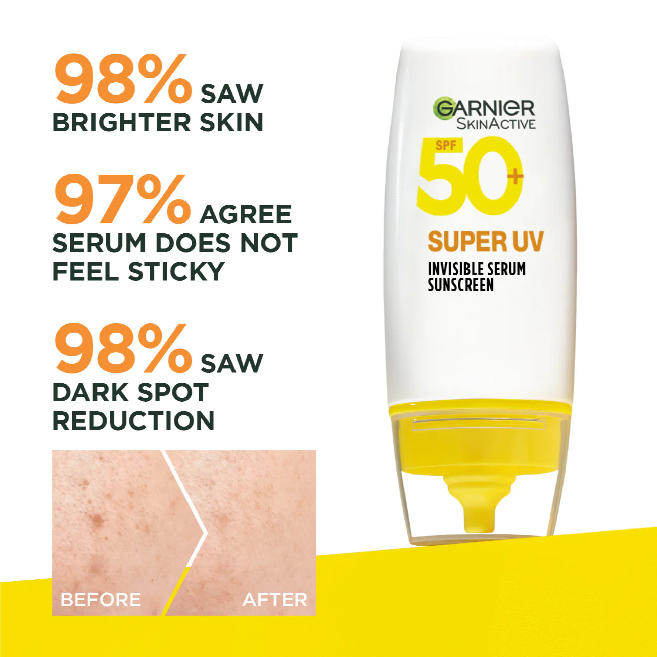 Garnier Super UV Invisible Serum Sunscreen With Spf50 For All Skin Types 30ml - Image 6