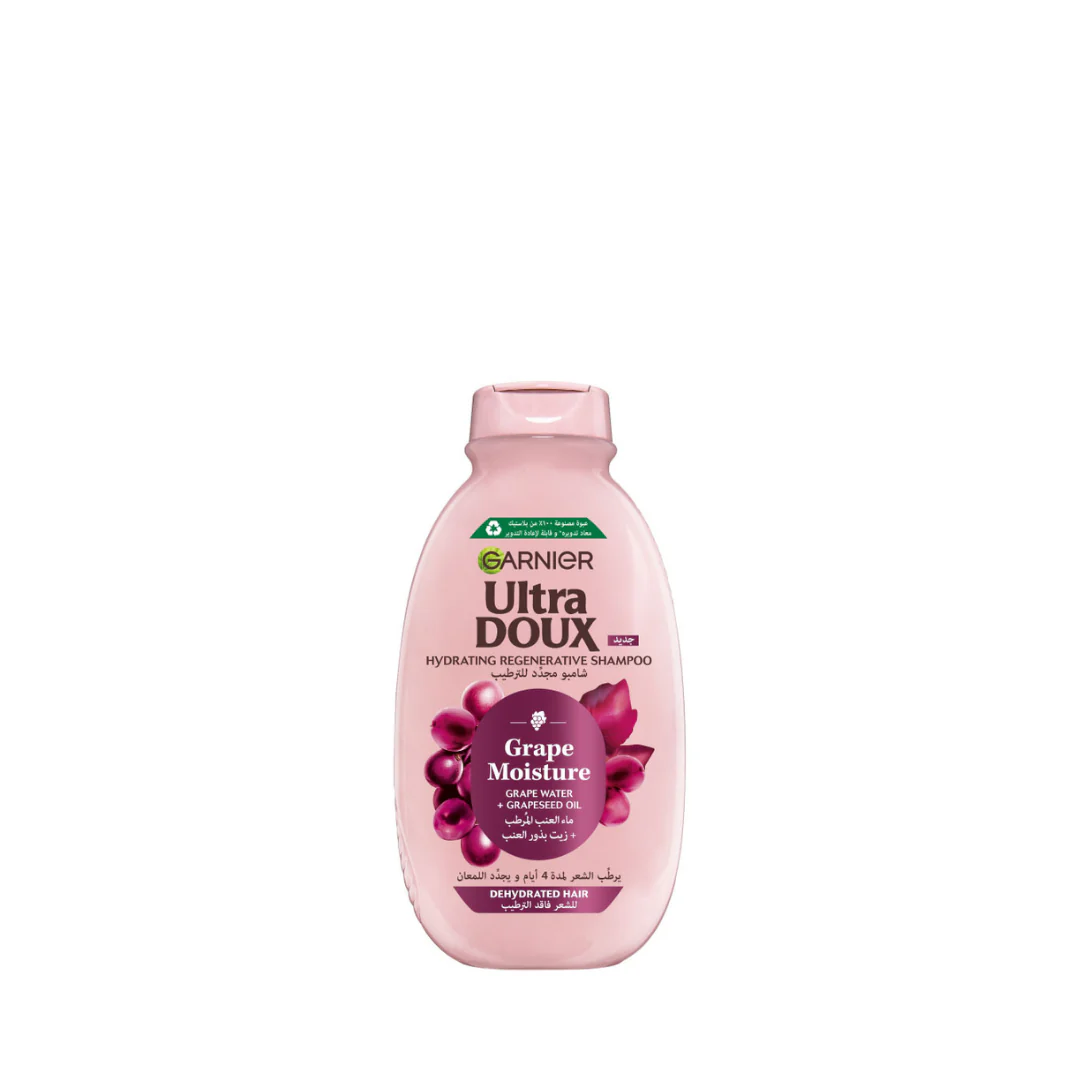 Garnier Ultra Doux Grape Moisture Hydrating Regenerative Shampoo for Dehydrated Hair With Hydrating Grape Water + Antioxidant Grapeseed Oil - Image 9