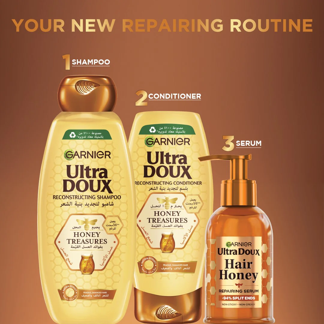 Garnier Ultra Doux Hair Honey Treasures Repairing Serum for Damaged Hair 115ml - Image 9