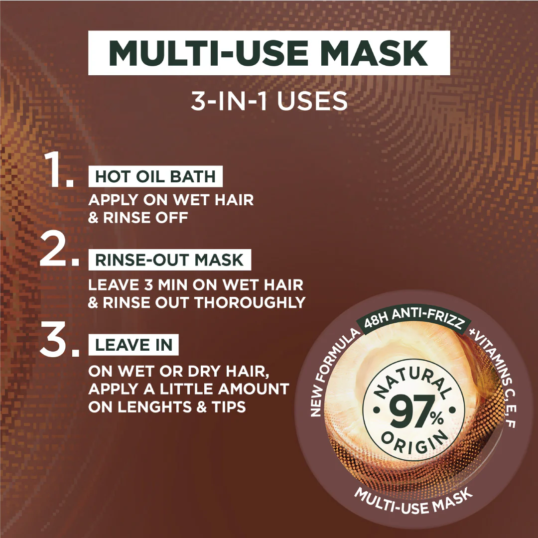 Garnier Ultra Doux Vegan Hair Food Coconut And Macadamia 3-in-1 Treatment Mask For Frizzy Hair - Image 4