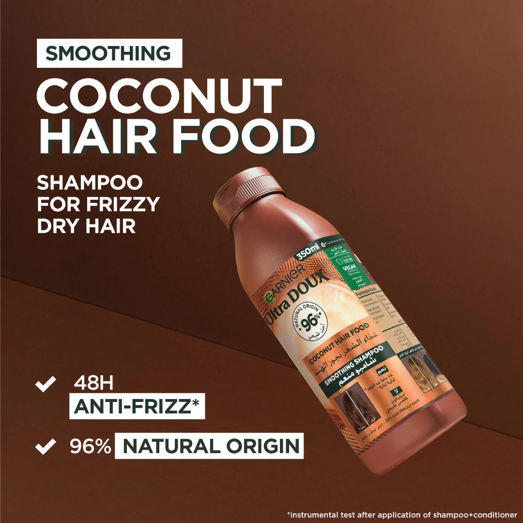 Garnier Ultra Doux Vegan Hair Food Coconut & Macadamia Shampoo - Image 3