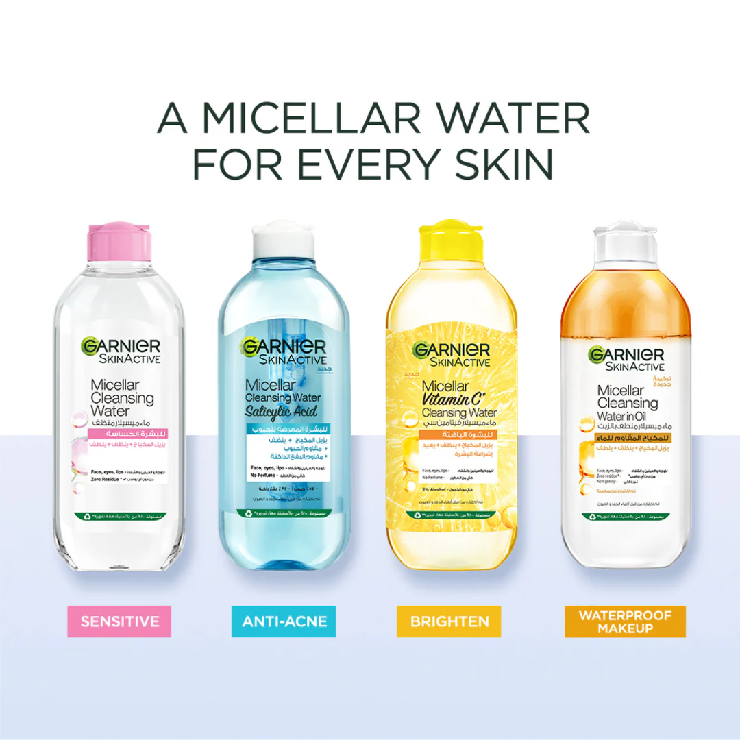 Garnier Vitamin C Micellar Water Facial Brightening Cleanser and Makeup Remover - Image 5