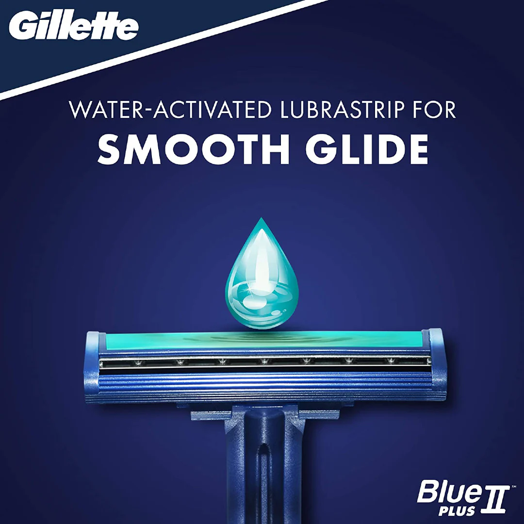 Gillette BlueII Plus 5's Disposable Razors - Image 3