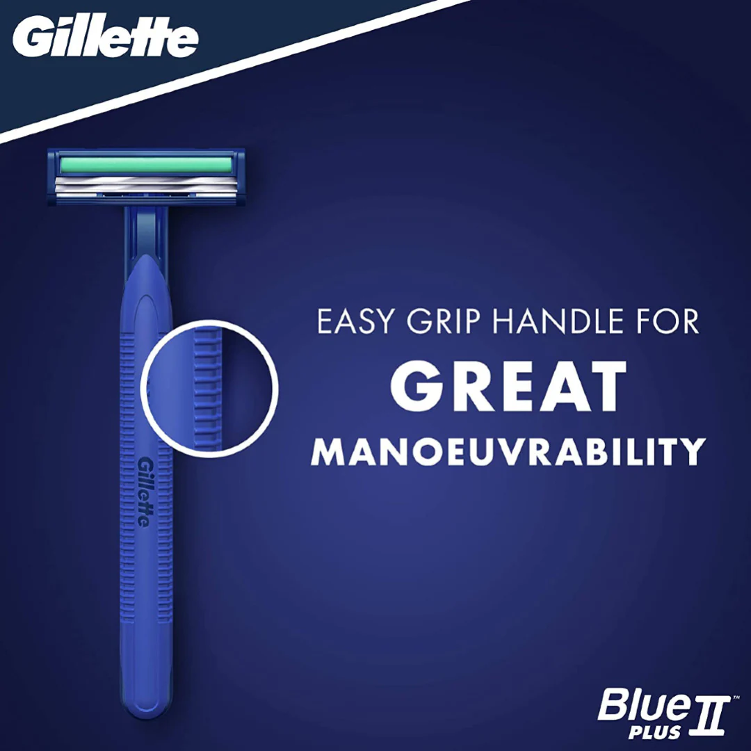 Gillette BlueII Plus 5's Disposable Razors - Image 4