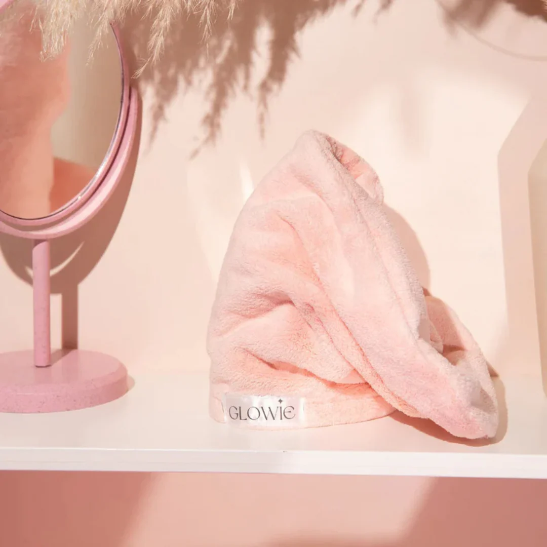 Glowie Microfiber Hair Pink Towel - Image 2