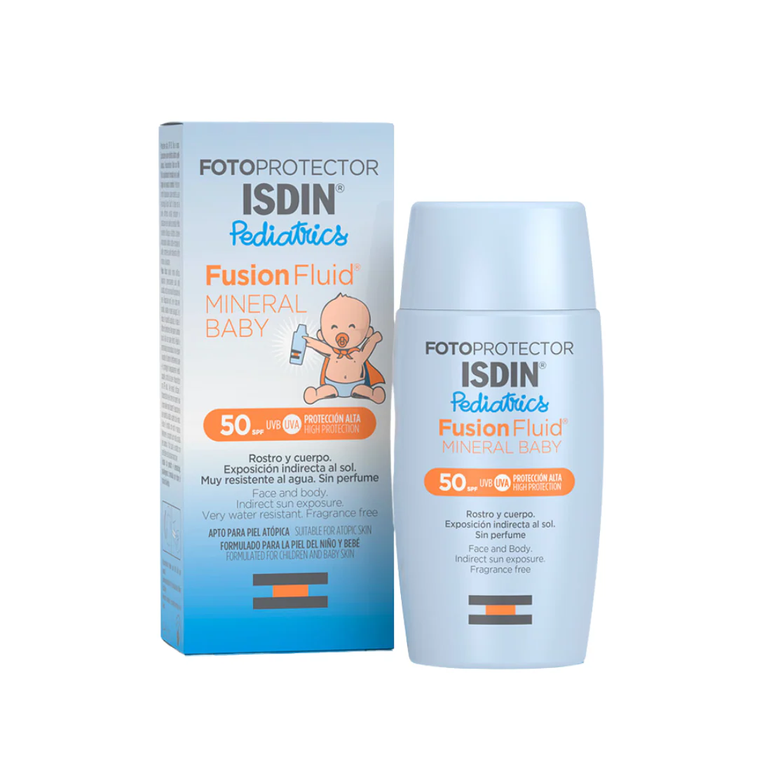 Isdin Fotoprotector Fluid Mineral Baby Pediatrics SPF 50+ 50ml - Image 2