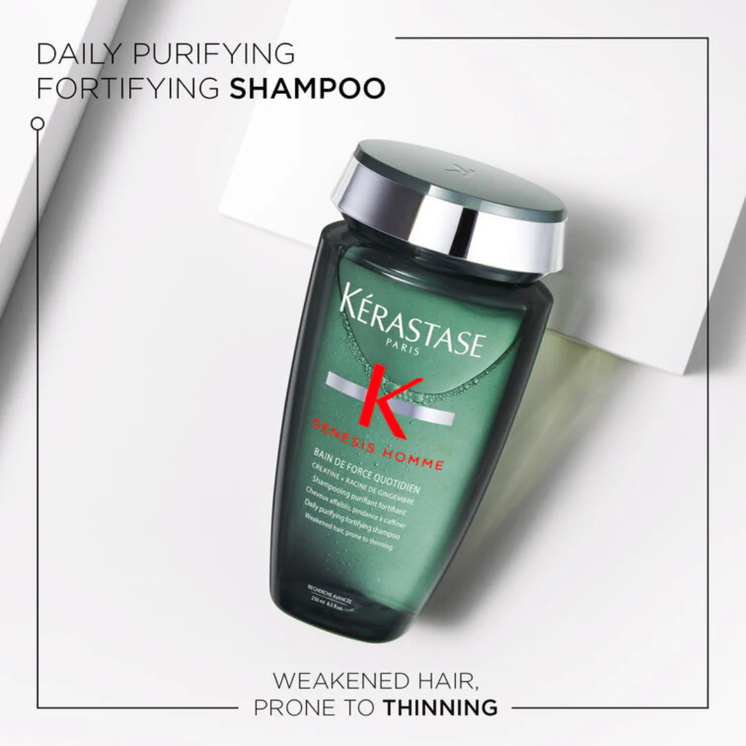 Kérastase Genesis Homme Bain Quotidien Purifying Shampoo for Weakened Hair 250ml - Image 3