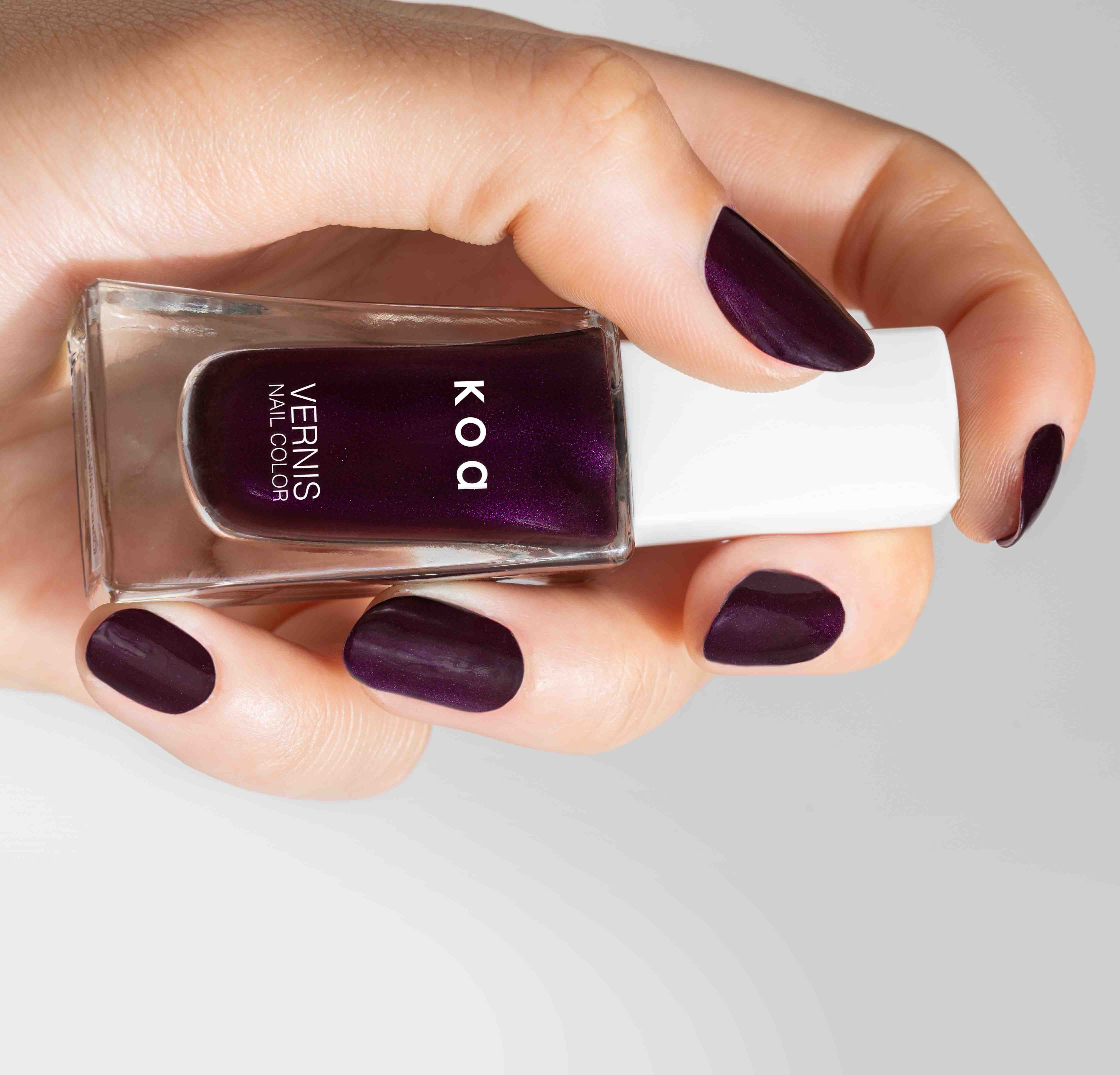 Koa Black Baccara Rose 415 Long Lasting Nail Polish - Image 5