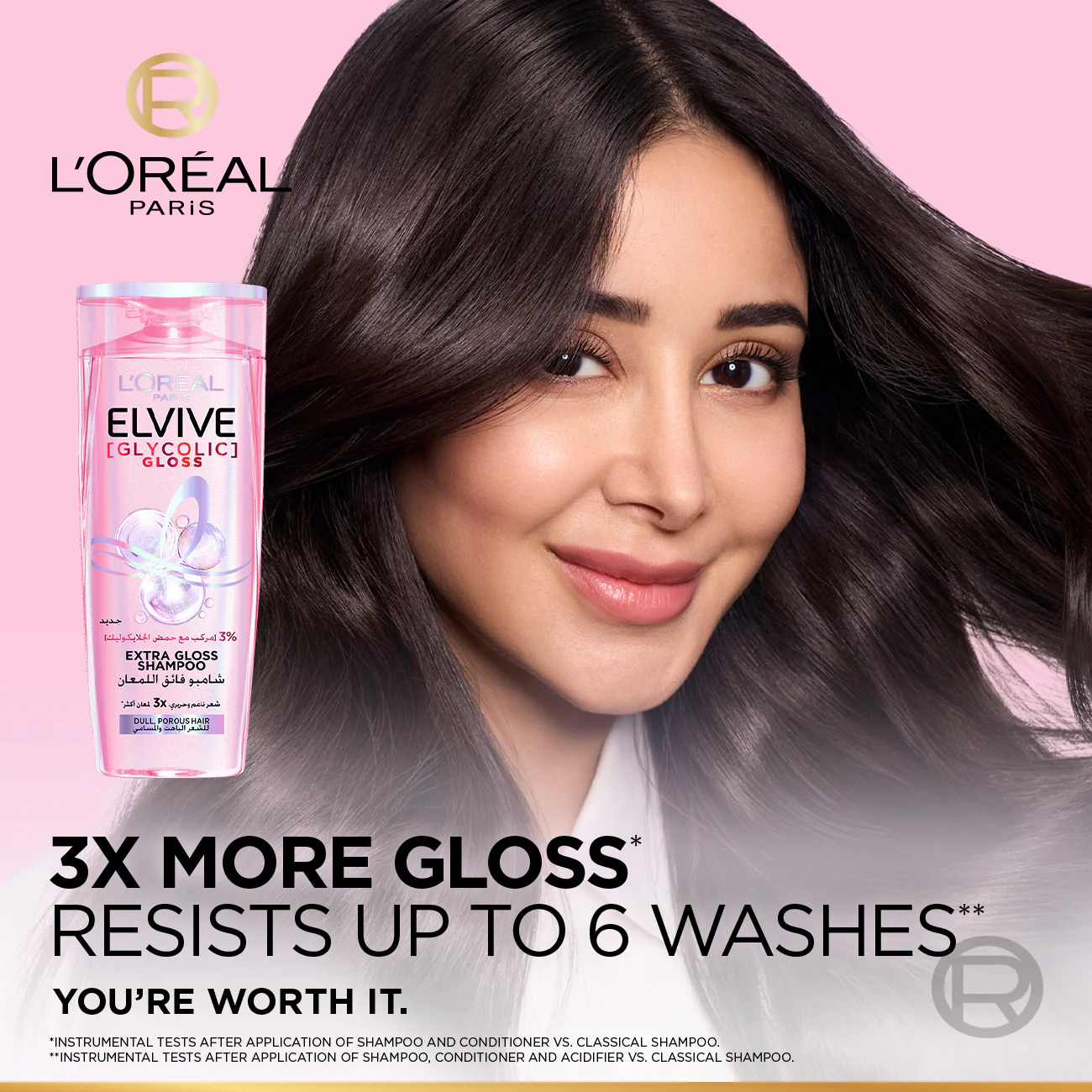 L'Oréal Paris Elvive Glycolic Gloss Extra Gloss Shampoo for Dull Porous Hair Powered by 3% Glycolic Acid - Image 6